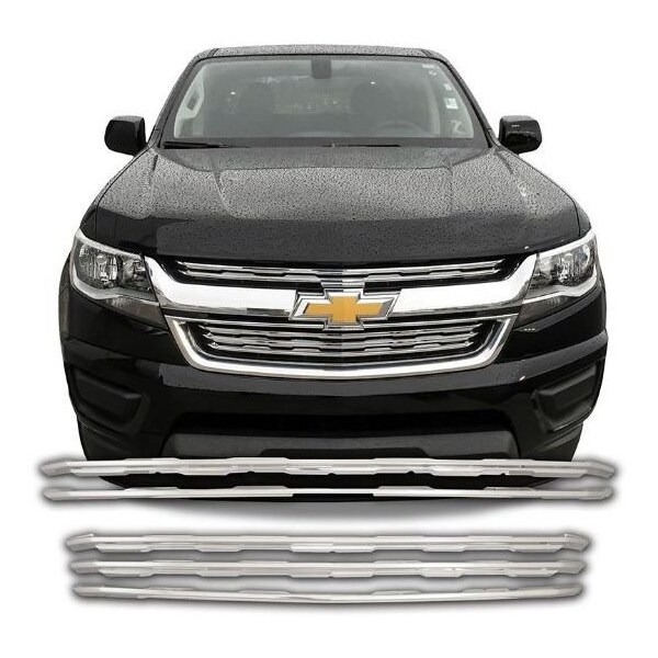 Coast2Coast Overlay, Horizontal Bar Style, 2 Piece, With Emblem Cutout, Chrome Plated, ABS Plastic IWCGI130 - main